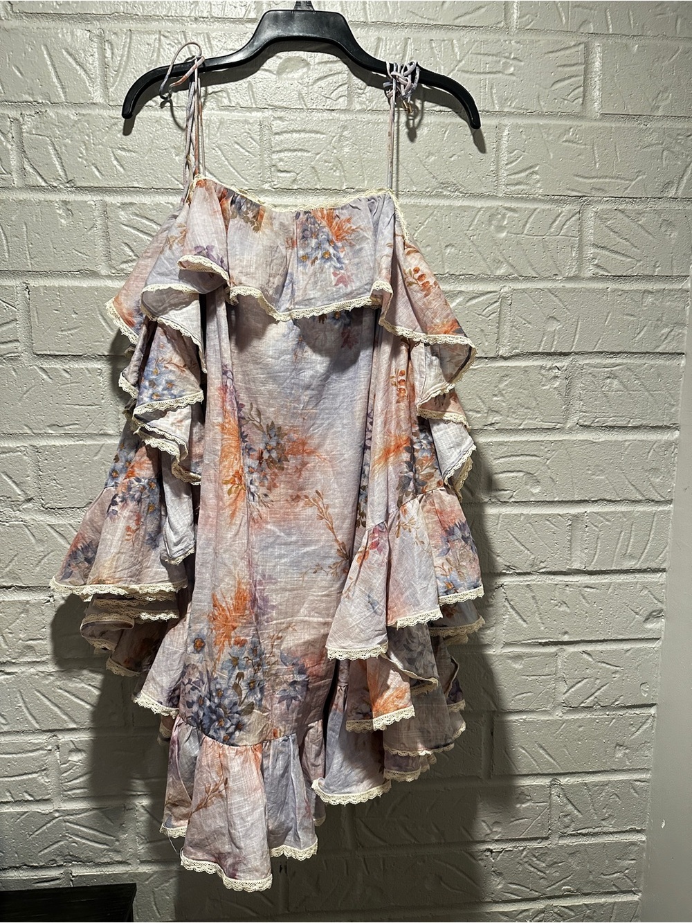 NWT Cascadian Ruffle Mini Dress in Lilac Botanical Floral Size 0 - Picture 6 of 10
